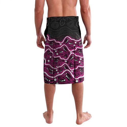 Sydney Sixers Cricket Mascot Lavalava Aboriginal Dot Art Pink And Black Tribal Pattern