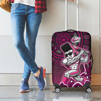 Sydney Sixers Cricket Mascot Luggage Cover Aboriginal Dot Art Pink And Black Tribal Pattern