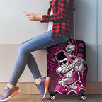 Sydney Sixers Cricket Mascot Luggage Cover Aboriginal Dot Art Pink And Black Tribal Pattern