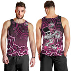 Sydney Sixers Cricket Mascot Men Tank Top Aboriginal Dot Art Pink And Black Tribal Pattern