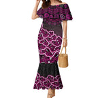Sydney Sixers Cricket Mascot Mermaid Dress Aboriginal Dot Art Pink And Black Tribal Pattern