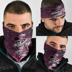 Sydney Sixers Cricket Mascot Neck Gaiter Aboriginal Dot Art Pink And Black Tribal Pattern