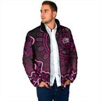 Sydney Sixers Cricket Mascot Padded Jacket Aboriginal Dot Art Pink And Black Tribal Pattern