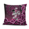 Sydney Sixers Cricket Mascot Pillow Cover Aboriginal Dot Art Pink And Black Tribal Pattern