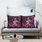 Sydney Sixers Cricket Mascot Pillow Cover Aboriginal Dot Art Pink And Black Tribal Pattern