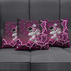 Sydney Sixers Cricket Mascot Pillow Cover Aboriginal Dot Art Pink And Black Tribal Pattern