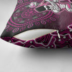 Sydney Sixers Cricket Mascot Pillow Cover Aboriginal Dot Art Pink And Black Tribal Pattern
