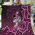 Sydney Sixers Cricket Mascot Quilt Aboriginal Dot Art Pink And Black Tribal Pattern