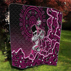 Sydney Sixers Cricket Mascot Quilt Aboriginal Dot Art Pink And Black Tribal Pattern