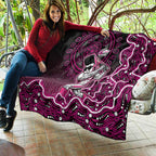 Sydney Sixers Cricket Mascot Quilt Aboriginal Dot Art Pink And Black Tribal Pattern