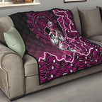 Sydney Sixers Cricket Mascot Quilt Aboriginal Dot Art Pink And Black Tribal Pattern