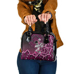 Sydney Sixers Cricket Mascot Shoulder Handbag Aboriginal Dot Art Pink And Black Tribal Pattern