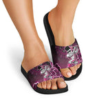 Sydney Sixers Cricket Mascot Slide Sandals Aboriginal Dot Art Pink And Black Tribal Pattern