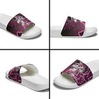 Sydney Sixers Cricket Mascot Slide Sandals Aboriginal Dot Art Pink And Black Tribal Pattern