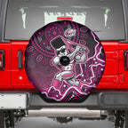Sydney Sixers Cricket Mascot Spare Tire Cover Aboriginal Dot Art Pink And Black Tribal Pattern