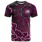Sydney Sixers Cricket Mascot T Shirt Aboriginal Dot Art Pink And Black Tribal Pattern