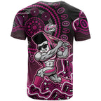 Sydney Sixers Cricket Mascot T Shirt Aboriginal Dot Art Pink And Black Tribal Pattern