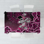 Sydney Sixers Cricket Mascot Tablecloth Aboriginal Dot Art Pink And Black Tribal Pattern