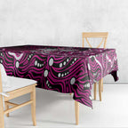 Sydney Sixers Cricket Mascot Tablecloth Aboriginal Dot Art Pink And Black Tribal Pattern