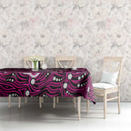 Sydney Sixers Cricket Mascot Tablecloth Aboriginal Dot Art Pink And Black Tribal Pattern