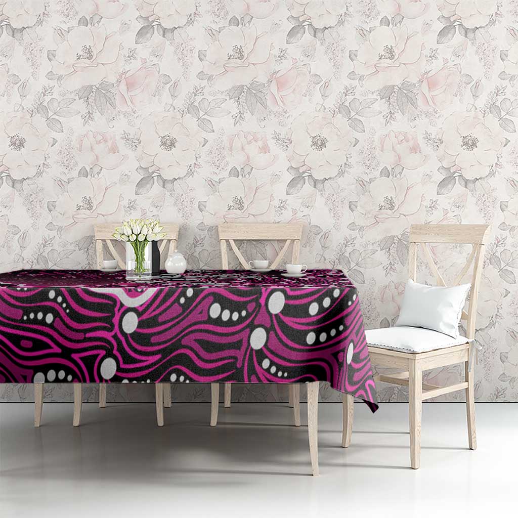 Sydney Sixers Cricket Mascot Tablecloth Aboriginal Dot Art Pink And Black Tribal Pattern