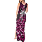 Sydney Sixers Cricket Mascot Tank Maxi Dress Aboriginal Dot Art Pink And Black Tribal Pattern