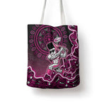 Sydney Sixers Cricket Mascot Tote Bag Aboriginal Dot Art Pink And Black Tribal Pattern