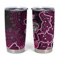Sydney Sixers Cricket Mascot Tumbler Cup Aboriginal Dot Art Pink And Black Tribal Pattern
