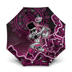 Sydney Sixers Cricket Mascot Umbrella Aboriginal Dot Art Pink And Black Tribal Pattern