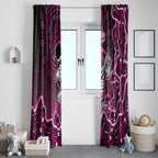 Sydney Sixers Cricket Mascot Window Curtain Aboriginal Dot Art Pink And Black Tribal Pattern
