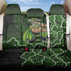 Sydney Thunder Cricket Mascot Back Car Seat Cover Aboriginal Dot Art Green And Black Tribal Pattern