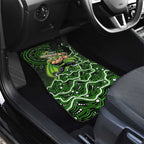 Sydney Thunder Cricket Mascot Car Mats Aboriginal Dot Art Green And Black Tribal Pattern