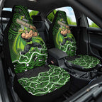 Sydney Thunder Cricket Mascot Car Seat Cover Aboriginal Dot Art Green And Black Tribal Pattern