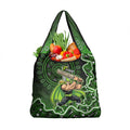 Sydney Thunder Cricket Mascot Grocery Bag Aboriginal Dot Art Green And Black Tribal Pattern
