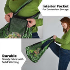 Sydney Thunder Cricket Mascot Grocery Bag Aboriginal Dot Art Green And Black Tribal Pattern