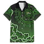 Sydney Thunder Cricket Mascot Hawaiian Shirt Aboriginal Dot Art Green And Black Tribal Pattern