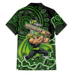 Sydney Thunder Cricket Mascot Hawaiian Shirt Aboriginal Dot Art Green And Black Tribal Pattern