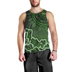 Sydney Thunder Cricket Mascot Men Tank Top Aboriginal Dot Art Green And Black Tribal Pattern