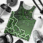 Sydney Thunder Cricket Mascot Men Tank Top Aboriginal Dot Art Green And Black Tribal Pattern