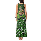 Sydney Thunder Cricket Mascot Tank Maxi Dress Aboriginal Dot Art Green And Black Tribal Pattern