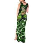 Sydney Thunder Cricket Mascot Tank Maxi Dress Aboriginal Dot Art Green And Black Tribal Pattern