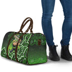 Sydney Thunder Cricket Mascot Travel Bag Aboriginal Dot Art Green And Black Tribal Pattern