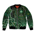 Melbourne Stars Cricket Mascot Bomber Jacket Aboriginal Dot Art Green And Black Tribal Pattern