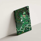 Melbourne Stars Cricket Mascot Canvas Wall Art Aboriginal Dot Art Green And Black Tribal Pattern