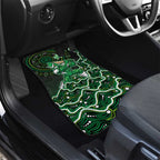 Melbourne Stars Cricket Mascot Car Mats Aboriginal Dot Art Green And Black Tribal Pattern