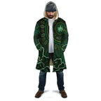 Melbourne Stars Cricket Mascot Cloak Aboriginal Dot Art Green And Black Tribal Pattern