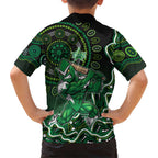 Melbourne Stars Cricket Mascot Hawaiian Shirt Aboriginal Dot Art Green And Black Tribal Pattern