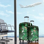 Melbourne Stars Cricket Mascot Luggage Cover Aboriginal Dot Art Green And Black Tribal Pattern
