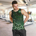 Melbourne Stars Cricket Mascot Men Tank Top Aboriginal Dot Art Green And Black Tribal Pattern