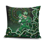 Melbourne Stars Cricket Mascot Pillow Cover Aboriginal Dot Art Green And Black Tribal Pattern